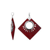 SP-5217-CRR Sterling Silver Pendant With Coral Jewelry Bali Designs Inc